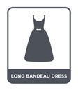 long bandeau dress icon in trendy design style. long bandeau dress icon isolated on white background. long bandeau dress vector