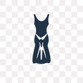Long Bandeau Dress vector icon isolated on transparent background, Long Bandeau Dress transparency concept can be used web and m