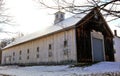 Long Barn on a Grey New England morning Royalty Free Stock Photo