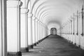 Long baroque arcade colonnade