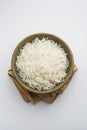 Boiled Indian Basmati rice served in a bowl Royalty Free Stock Photo