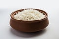 Boiled Indian Basmati rice served in a bowl Royalty Free Stock Photo