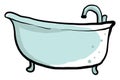 Long bath, illustration, vector