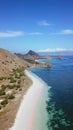 Long Beach with blue sky and crystal clear sea water