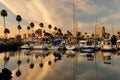 Boats docked in Long Beach CA