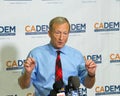 Presidential candidate Tom Steyer speaking at the Democratic convention