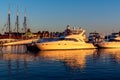 Boats Docked at Rainbow Harbor in Long Beach, California Royalty Free Stock Photo