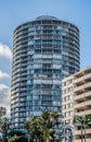 Round Condo Tower in Tropics Royalty Free Stock Photo