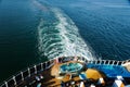 Long Beach, California, U.S - November 5, 2022 - Passengers enjoying themselves in the hot tub behind the cruise ship