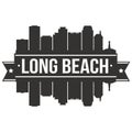 Long Beach California United States Of America USA Icon Vector Art Design Skyline Flat City Silhouette Editable Template