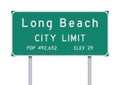 Long Beach City Limit road sign