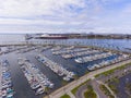 Long Beach city and port skyline, California Royalty Free Stock Photo