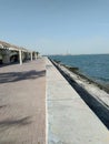 Long Beach and Garden in The Winter Season in Kuwait Country