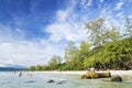 Long beach on koh rong island in cambodia