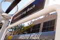 LONG BEACH Los Angeles, California: view of Downtown Long Beach Metro Station, Blue Line Metro Rail from Los Angeles To Long Beach Royalty Free Stock Photo