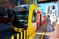 LONG BEACH Los Angeles, California: view of Downtown Long Beach Metro Station, Blue Line Metro Rail from Los Angeles To Long Beach Royalty Free Stock Photo