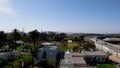 Long Beach Los Angeles - highway and port view from the appartment balcony Royalty Free Stock Photo