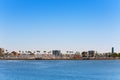 Long Beach marina and cityscape, view from the sea Royalty Free Stock Photo