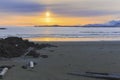 Long Beach Pacific Rim National Park Reserve Scenic Sunset Vancouver Island BC Canada Royalty Free Stock Photo