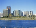 Long Beach skyline, Long Beach, California Royalty Free Stock Photo