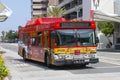 Long Beach Transit bus in Long Beach, California Royalty Free Stock Photo