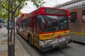 Long Beach Transit bus in Long Beach, California Royalty Free Stock Photo