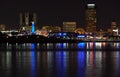 Long Beach Waterfront skyline at Night