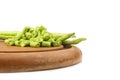 Long bean slice isolated on white background Royalty Free Stock Photo