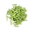 Long bean slice isolated on white background Royalty Free Stock Photo