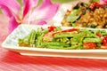 Long Bean (Tua Fak Yaow) salad Royalty Free Stock Photo