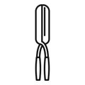 Long blade pruner icon outline . Work trim