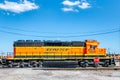 A Long BNSF Diesel Locomotive at The Tulsa Yard - Colorful
