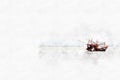Long boat fishing on watercolor paining background Royalty Free Stock Photo