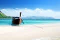 Long boat on island, Thailand