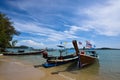 Long boat and tropical beach, Rawai beach , Andaman Sea, Thailand