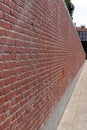 Long brick wall