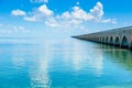 Long Bridge at Florida Key's - Historic Overseas Highway And 7 Mile Bridge to get to Key West, Florida, USA Royalty Free Stock Photo