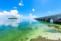 Long Bridge at Florida Key's - Historic Overseas Highway And 7 Mile Bridge to get to Key West, Florida, USA Royalty Free Stock Photo