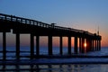 A long bridge over a body of water Royalty Free Stock Photo