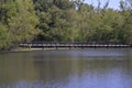 Long bridge over the water Royalty Free Stock Photo