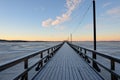 The long bridge at RÃÂ¤ttvik, Dalarna County, Sweden Royalty Free Stock Photo