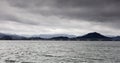 Long bridge of the thousand Island Lake in cloudy day, adobe rgb