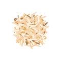 long brown rice grains. Vector illustration. For culinary, cafe, Royalty Free Stock Photo