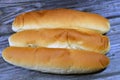 Long bun bread, a fresh baked loaf of bread French Fino ready to fillings, typically filled with savory fillings, made from a