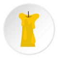 Long candle icon circle Royalty Free Stock Photo