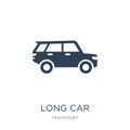 long car icon in trendy design style. long car icon isolated on white background. long car vector icon simple and modern flat Royalty Free Stock Photo