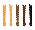Long colored braids Royalty Free Stock Photo