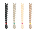 Long colored braids Royalty Free Stock Photo