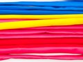 Long colored rubber inflatable balloons close up