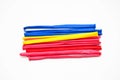 Long colored rubber inflatable balls
